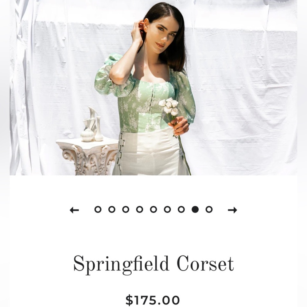 NWT Jill Renee Springfield Corset Bustier floral print cottagecore blouse top - Picture 12 of 15